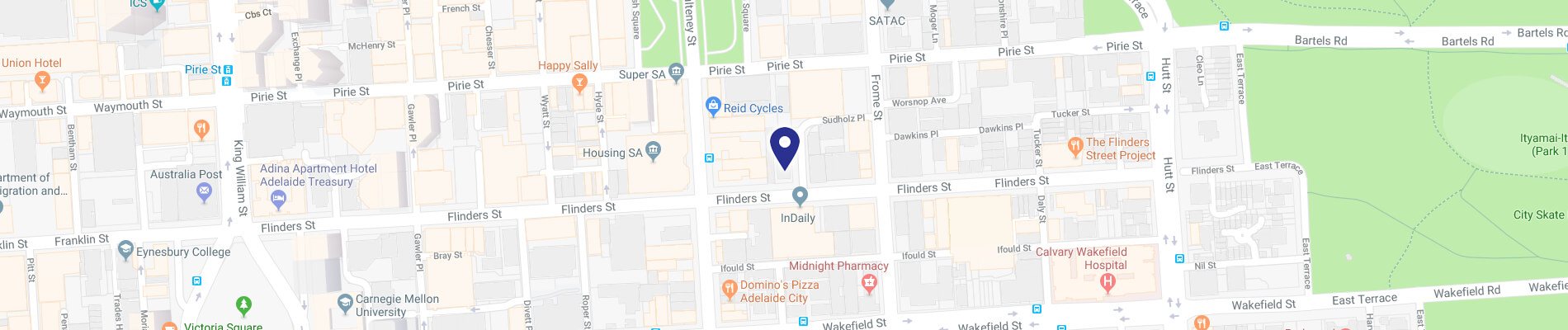 Map of 170 Flinders Street, Adelaide 5000