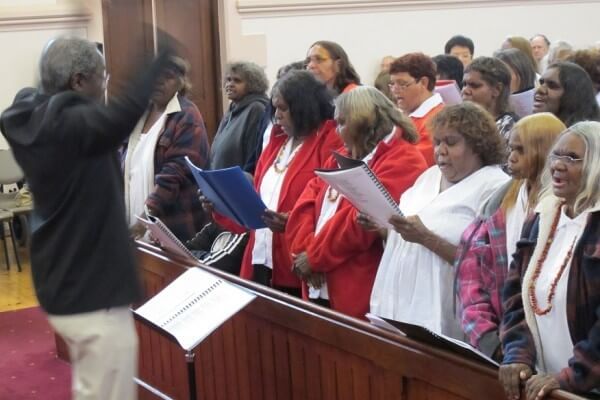 Central Australian Aboriginal Womens Choir visit to Bethlehem Lutheran Church in October 2013.