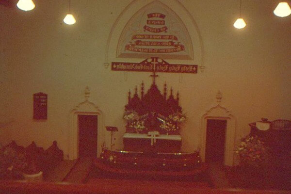 church interior chancel pre 1961